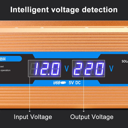 Carmaer 48V to 220V 2200W Car Multi-function Double Digital Display Inverter Household Power Converter, 48V to 220V 2200W
