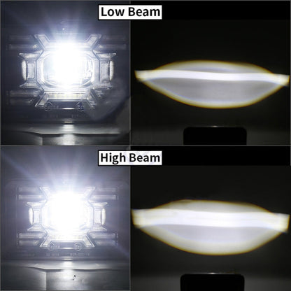 OL-2051S 1 Pair 4x6 inch Off-road Vehicle Modified Angel Devil Eyes Rectangular Headlight, OL-2051S