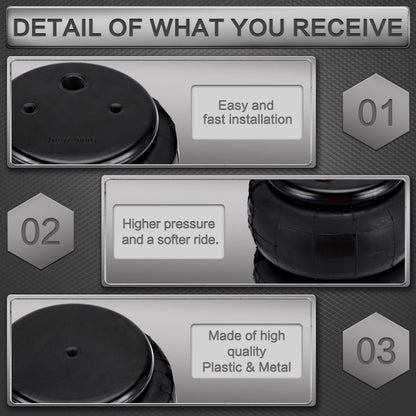 Car Airbag 1/2 inch NPT Single Port 2600LB Air Suspension Kit, Car Airbag 1/2 inch