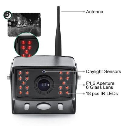 7 inch Car Digital Wireless Rear-view Split-screen Monitor Four Record, Four Record