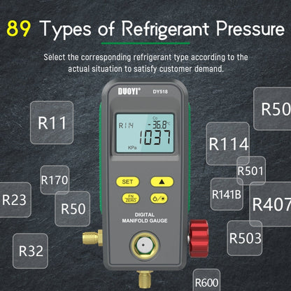 DUOYI DY518 Car Air Conditioning Repair Electronic Refrigerant Meter Air Conditioning Fluoride Meter, DY518
