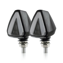 2 PCS KC018A Motorcycle Triangular V-shaped Two-color LED Brake Turn Signal Light, KC018A