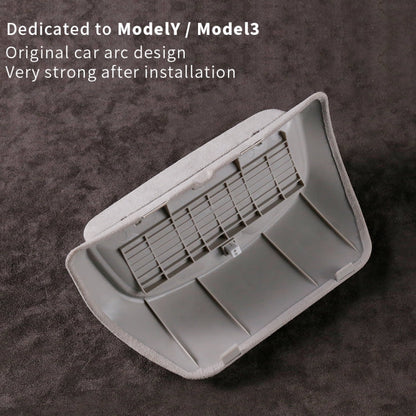 Car Suede Wrap Version Sunglasses Storage Box for Tesla Model 3 2019-2023, Suede Wrap Version for Tesla Model 3