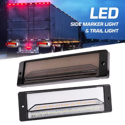 2 PCS Heavy-duty Truck Trailer 147LED Light Guide Three-color Brake Light