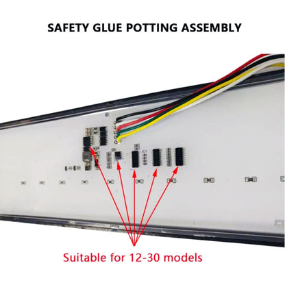 2 PCS Heavy-duty Truck Trailer 147LED Light Guide Three-color Brake Light
