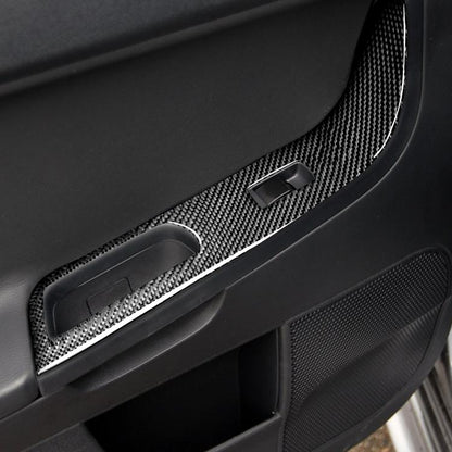 6 PCS Car Carbon Fiber Glass Lift Panel Decorative Sticker for Mitsubishi Lancer EVO 2008-2015, Left Drive, Glass Lift Panel, Left Drive