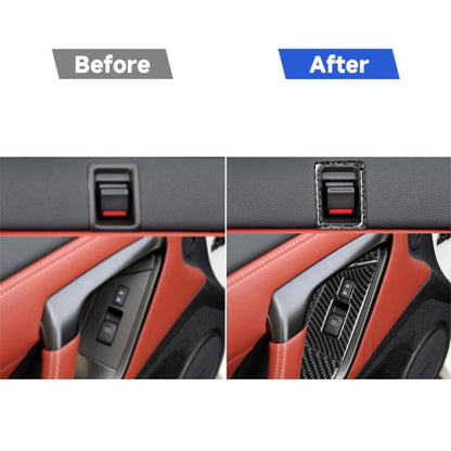 6 PCS Car Carbon Fiber Window Lift Button Door Lock Decorative Sticker for Nissan GTR R35 2008-2016, RightDrive, Window Lift Button Door Lock, Right Drive