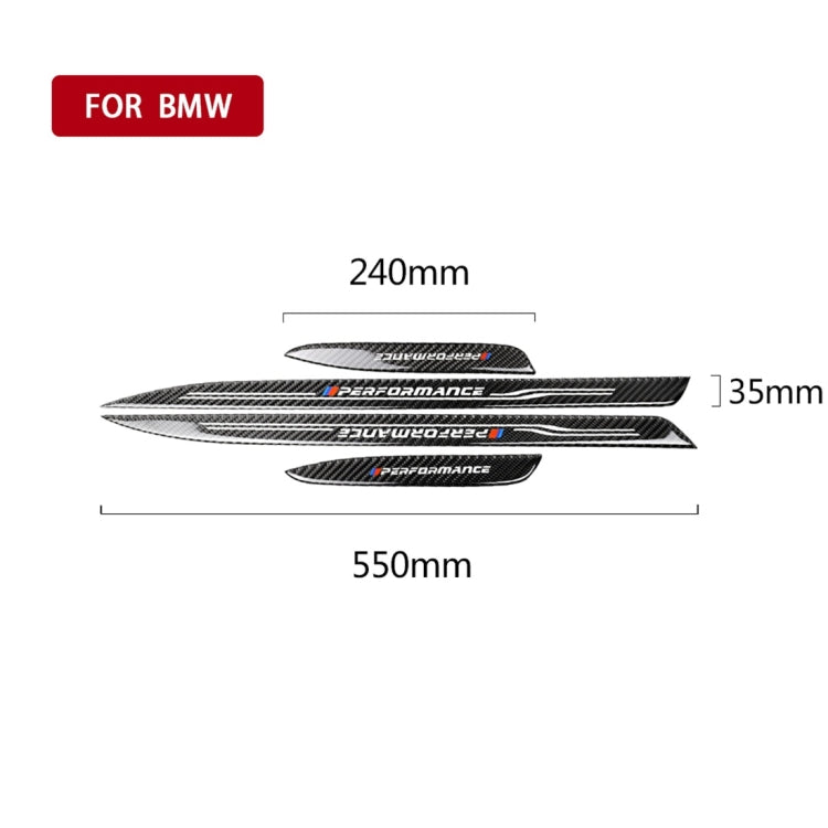 High Edition Carbon Fiber Car Door Threshold Decorative Sticker for BMW E90 2005-2012, Low Edition Door Threshold, High Edition Door Threshold