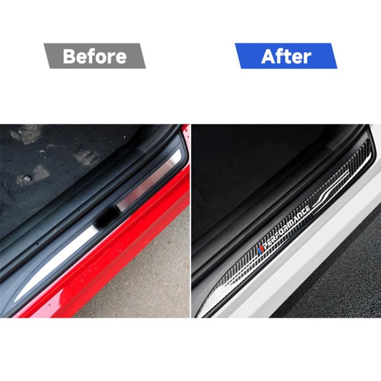 High Edition Carbon Fiber Car Door Threshold Decorative Sticker for BMW E90 2005-2012, Low Edition Door Threshold, High Edition Door Threshold