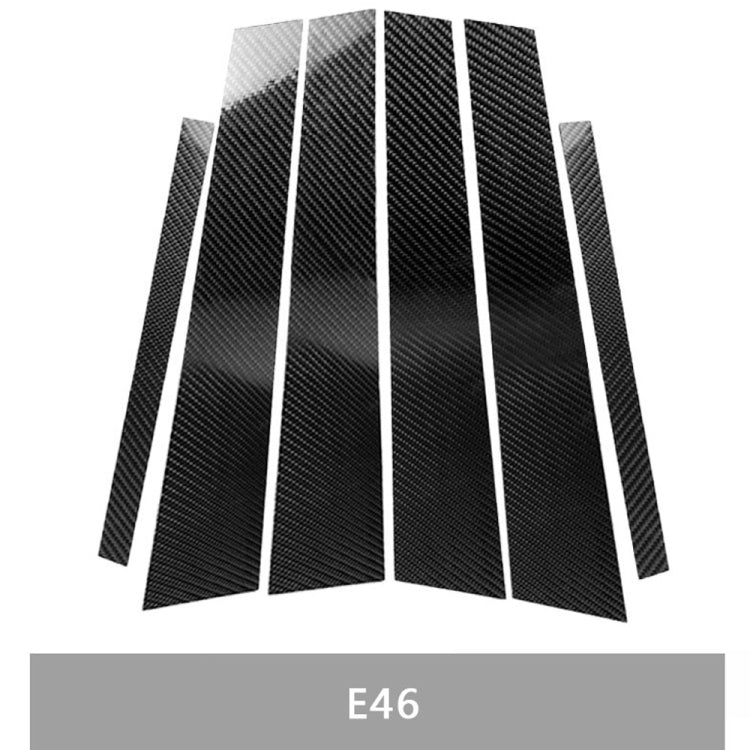 Car Carbon Fiber B Pillar Decorative Sticker for BMW E46, Left and Right Drive Universal, For BMW E46