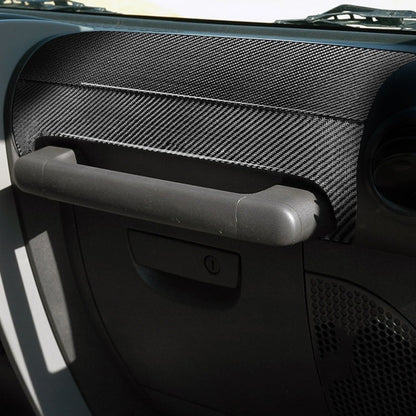 2 in 1 Car Carbon Fiber Front Passenger Seat Handrail Decorative Sticker for Jeep Wrangler JK 2007-2010, Left and Right Drive Universal, Front Passenger Seat Handrail
