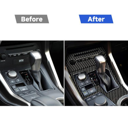 Car Carbon Fiber Gearshift Panel B Decorative Sticker for Lexus NX200 / 200t / 300h 2014-2021, Left Drive, Gearshift Panel B, Left Drive
