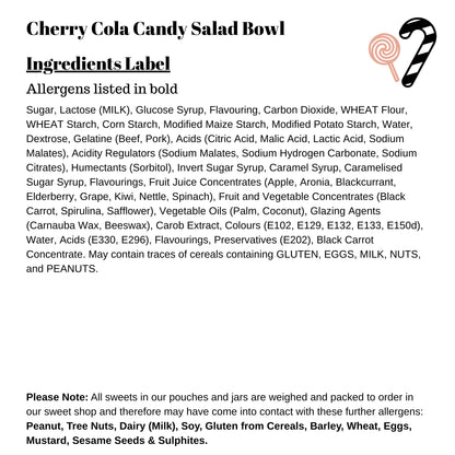 Cherry Cola Candy Salad Bowl 700g