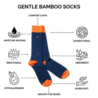 Flamingo Bamboo Socks (Comfort Cuff)