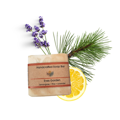 Eves garden Cold Process Soap Bar - Lemongrass Lavender and Pine - 3 different styles