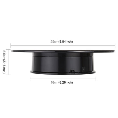 25cm 360 Degree Electric Rotating Turntable Display Stand Video Shooting Props Turntable for Photography, Load 3kg, Powered by Battery, 25cm/Powered by Battery(B), 25cm/Powered by Battery(BW), 25cm/Powered by Battery(W)