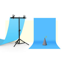 70x75cm T-Shape Photo Studio Background Support Stand Backdrop Crossbar Bracket Kit with Clips, No Backdrop, 70x75cm