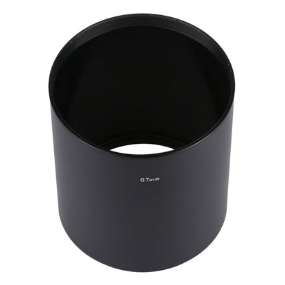 67mm Thread Type Straight Tube Full Metal Lens Hood Shade for Medium Telephoto Lens, 67mm