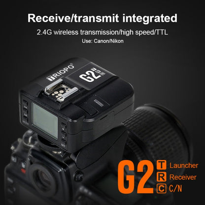 TRIOPO G2 Wireless Flash Trigger 2.4G Receiving / Transmitting Dual Purpose TTL High-speed Trigger for Nikon Camera, G2 For Nikon Camera