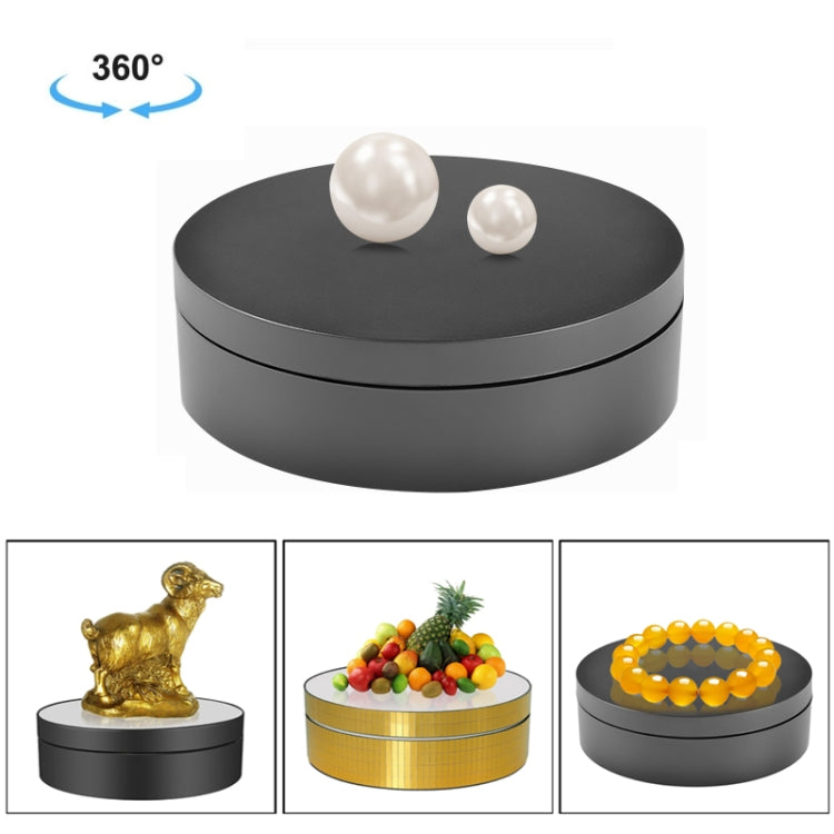 12cm 360 Degree Rotating Turntable Matte Electric Display Stand Video Shooting Props Turntable, Load: 3kg, 12cm Matte White, 12cm Matte Black