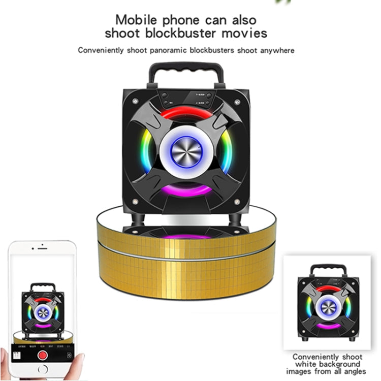 12cm 360 Degree Rotating Turntable Matte Electric Display Stand Video Shooting Props Turntable, Load: 3kg, 12cm Matte White, 12cm Matte Black