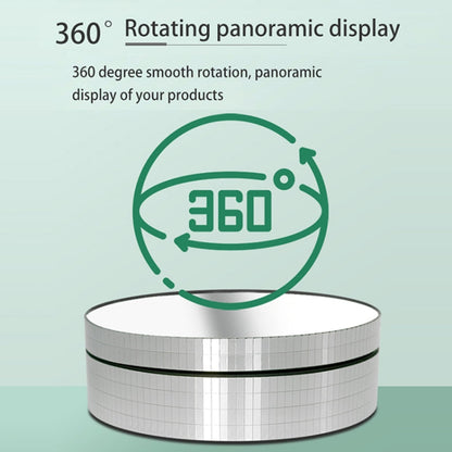 12cm 360 Degree Rotating Turntable Matte Electric Display Stand Video Shooting Props Turntable, Load: 3kg, 12cm Matte White, 12cm Matte Black