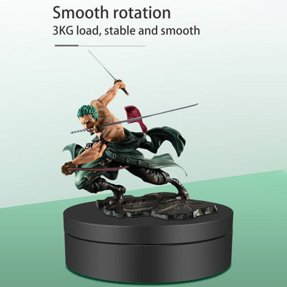 12cm 360 Degree Rotating Turntable Matte Electric Display Stand Video Shooting Props Turntable, Load: 3kg, 12cm Matte White, 12cm Matte Black