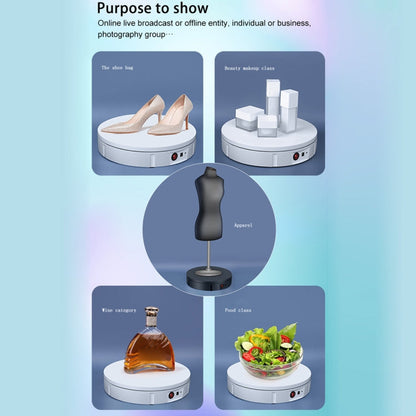 22cm Electric Rotating Display Stand Video Shooting Props Turntable, Load: 50kg, EU Plug, 22cm, EU Plug