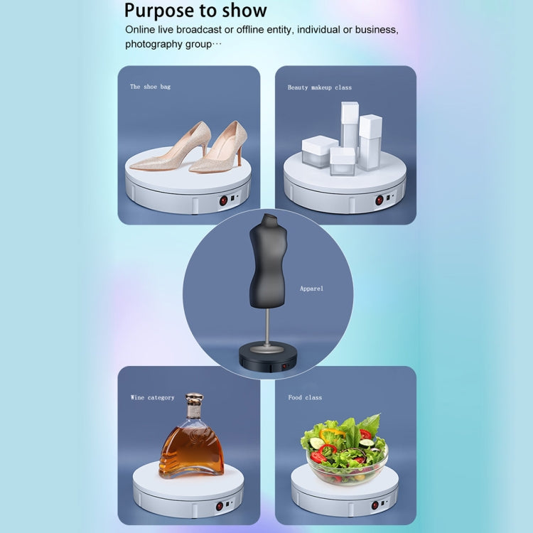 22cm Electric Rotating Display Stand Video Shooting Props Turntable, Load: 50kg, AU Plug, 22cm, AU Plug