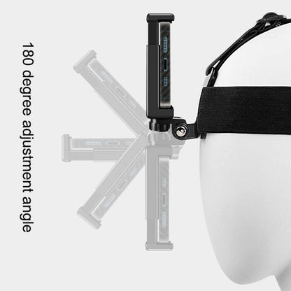 Elastic Mount Belt Adjustable Head Strap with Phone Clamp & Screw & S-type Adapter for GoPro HERO10 Black / HERO9 Black /8 /7 /6 /5, Xiaoyi and Other Action Cameras, Smarphones