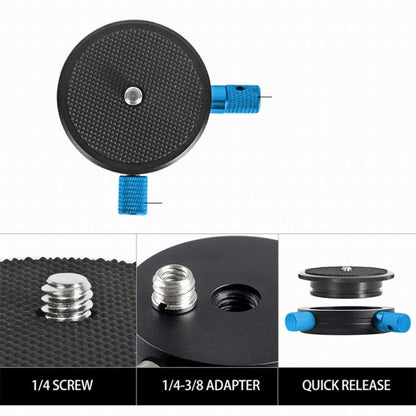 BEXIN QR-02 360 Degree Rotation Quick Release Head Camera Tripod Base Plate, QR-02 360