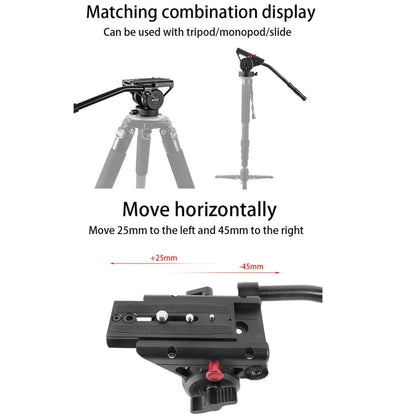 BEXIN VH-105 360 Degree Panorama Heavy Duty Tripod Action Fluid Drag Head, VH-105