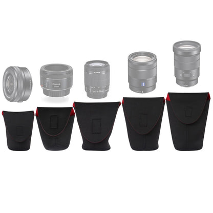 5 in 1 SLR Camera Lens Package Thickening Shockproof Neoprene Lens Storage Bag Sticky Deduction, 5 in 1