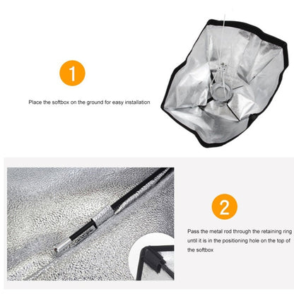 Godox 60 x 60cm Rectangle Softbox Photo Studio Bowens Mount Diffuser for Speedlite