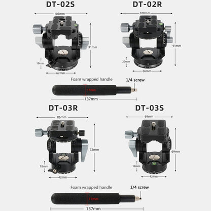 BEXIN DT-02S/S 2D 360 Degree Panorama Heavy Duty Tripod Action Fluid Drag Head with Quick Release Plate, DT-02S/S