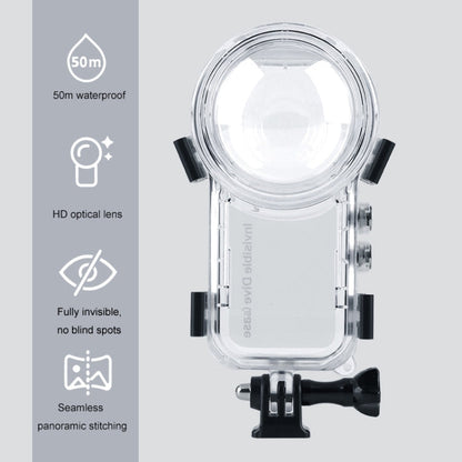 For Insta360 X3 Camera 50m Waterproof Sealed Diving Case, For Insta360 X3 50m Waterproof