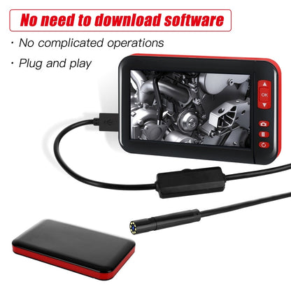 P20 4.3 Inch Screen Display HD1080P Inspection Endoscope with 8 LEDs, Length: 5m, Lens Diameter: 8mm, Hard Line, Length: 5m, Hard Line