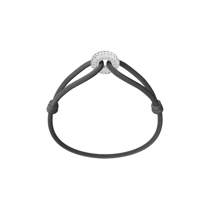 Silver Soho Pavé Cord Bracelet