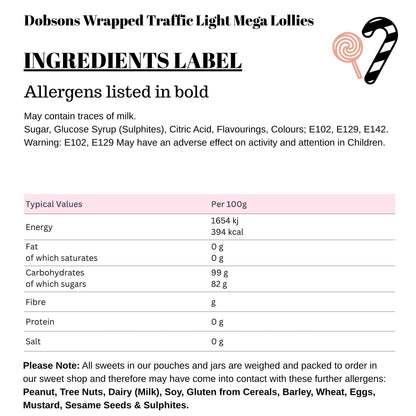 Dobsons Wrapped Tropical Fruit Mega Lollies