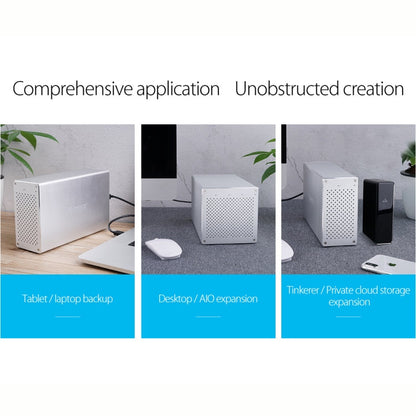 ORICO Honeycomb Series WS400RU3 SATA 3.5 inch 40TB USB 3.0 4 Bays Aluminum Alloy HDD / SSD Enclosure with Raid, USB 3.0 4 Bays with Raid