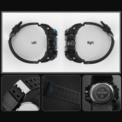 SKMEI 1155B Multifunctional Men Outdoor Sports Noctilucent Waterproof Large Dial Wrist Watch