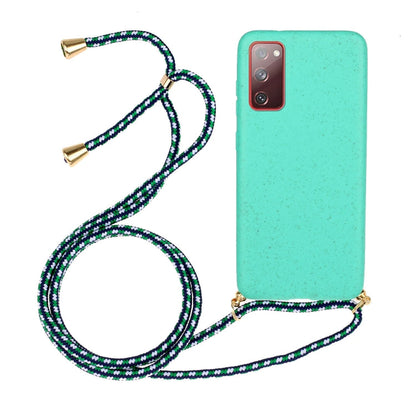 Wheat Straw Material + TPU Protective Case with Lanyard, For Samsung Galaxy S21 5G, For Samsung Galaxy S21+ 5G, For Samsung Galaxy S21 Ultra 5G, For Samsung Galaxy S20 FE
