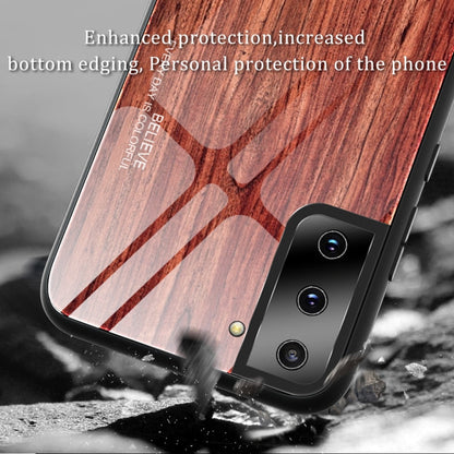 Wood Grain Glass Protective Case, For Samsung Galaxy S21 5G, For Samsung Galaxy S21 Plus, For Samsung Galaxy S21 Ultra 5G, For Samsung Galaxy A21s