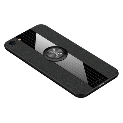 XINLI Stitching Cloth Textue Shockproof TPU Protective Case with Ring Holder, For iPhone 8 / 7, For iPhone 8 Plus / 7 Plus, For iPhone X / XS, For iPhone XR