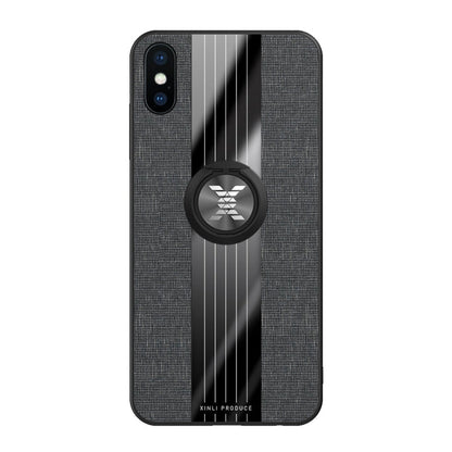 XINLI Stitching Cloth Textue Shockproof TPU Protective Case with Ring Holder, For iPhone XS Max, For iPhone 6 / 6s, For iPhone 6 Plus / 6s Plus