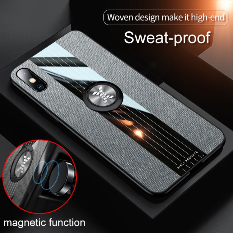 XINLI Stitching Cloth Textue Shockproof TPU Protective Case with Ring Holder, For iPhone XS Max, For iPhone 6 / 6s, For iPhone 6 Plus / 6s Plus