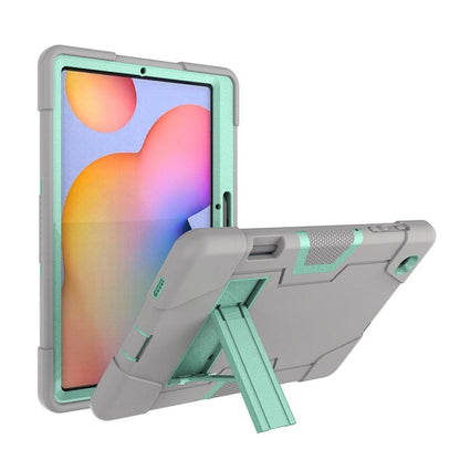 Contrast Color Robot Shockproof Silicon + PC Protective Case with Holder, For Samsung Galaxy Tab S6 Lite P610, For Samsung Galaxy Tab A 8.4 (2020) T307