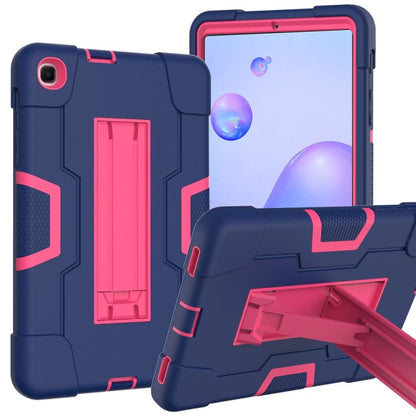 Contrast Color Robot Shockproof Silicon + PC Protective Case with Holder, For Samsung Galaxy Tab S6 Lite P610, For Samsung Galaxy Tab A 8.4 (2020) T307