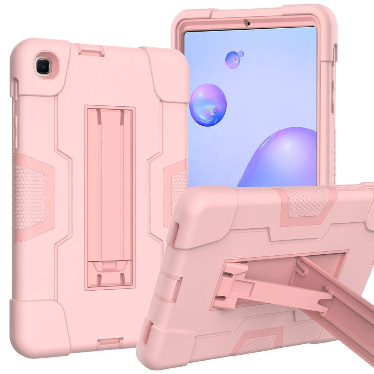 Contrast Color Robot Shockproof Silicon + PC Protective Case with Holder, For Samsung Galaxy Tab S6 Lite P610, For Samsung Galaxy Tab A 8.4 (2020) T307