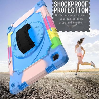 360 Degree Rotation Turntable Contrast Color Robot Shockproof Silicone + PC Protective Case with Holder, For Samsung Galaxy Tab A7 10.4 (2020)/T500, For Samsung Galaxy Tab A 10.1 (2019)/T515